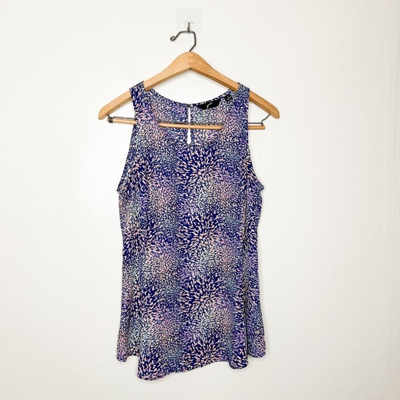 GNW Colorful Abstract Print Lightweight Sleeveless Blouse Small S - Picture 2 of 9